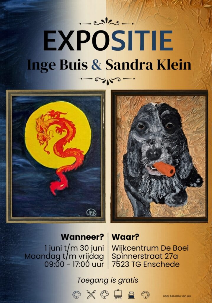 Inge Buis & Sandra Klein – Expositie schilderwerken (@ De Boei)